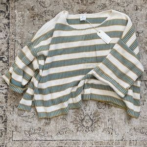 Cream and mint oversized sweater